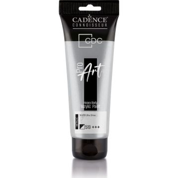 Cadence PRD-519 Gümüş 120 ml Proart Heavy Body Metalik Ultra Parlak Akrilik Boya