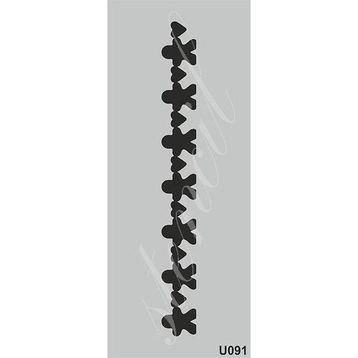 Cadence U091 10X25 cm Siyah Stencil Boyama Şablonu