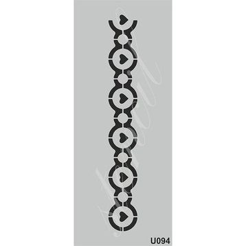 Cadence U094 10X25 cm Siyah Stencil Boyama Şablonu