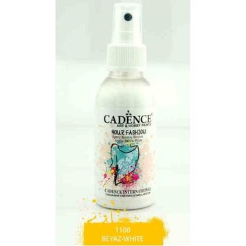 Cadence Your Fashion 100 ml 1100 Beyaz Sprey Kumaş Boyası