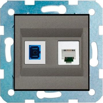 Çağatay Elektrik Ovivo Antrasit Nummeris Telefon veSc Fiber Optik Priz Mekanizma