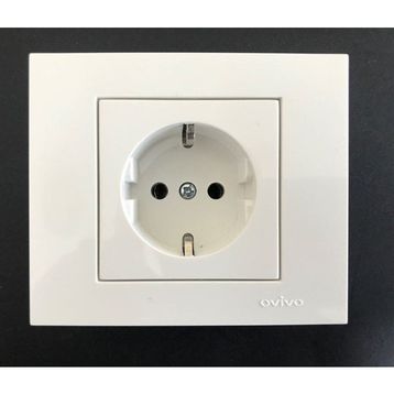 Çağatay Elektrik Ovivo Grano Beyaz Topraklı Priz Mekanizma