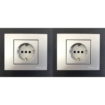 Çağatay Elektrik Ovivo Grano Gümüş Topraklı Priz