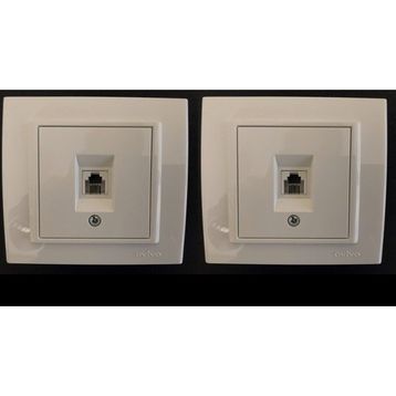 Çağatay Elektrik Ovivo Mina Krem Nummeris Telefon Prizi Çerçeve