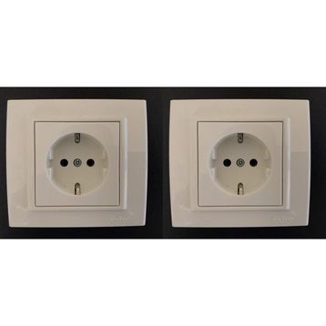 Çağatay Elektrik Ovivo Mina Krem Topraklı Priz Çerçeve