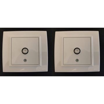 Çağatay Elektrik Ovivo Mina Krem Tv Prizi F Konnektör Çerçeve