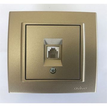 Çağatay Elektrik Ovivo Mina Titanyum Nummeris Telefon Prizi Mekanizma