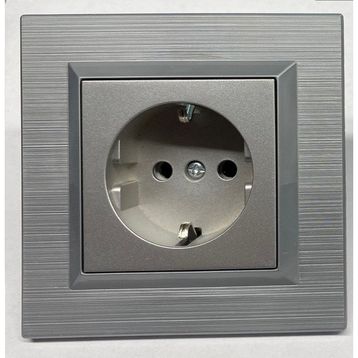 Çağatay Elektrik Ovivo Quantum Gümüş Gümüş Mekanizma+Çerçeve Topraklı Priz