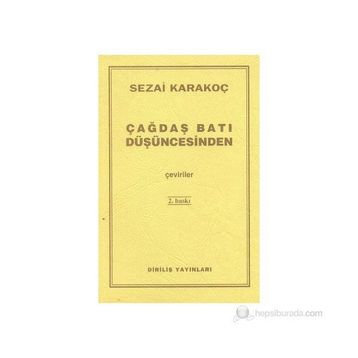 Çağdaş Batı Düşüncesinden Çeviriler - Sezai Karakoç