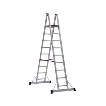 Çağsan 8+1 Basamaklı A Tipi Platformlu Alüminyum Merdiven