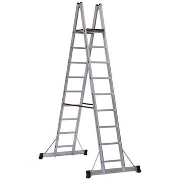 Çağsan 8+1 Basamaklı A Tipi Platformlu Alüminyum Merdiven