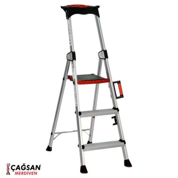 Çağsan AO118-103 2+1 Basamaklı Hazar Profesyonel Alüminyum Merdiven