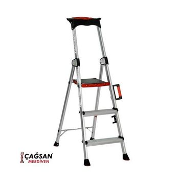 Çağsan AO118-103 2+1 Basamaklı Hazar Profesyonel Alüminyum Merdiven