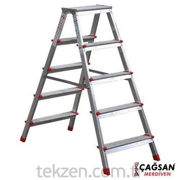 Çağsan OL5 5 Basamaklı Olimpos Çift Çıkışlı Alüminyum Merdiven