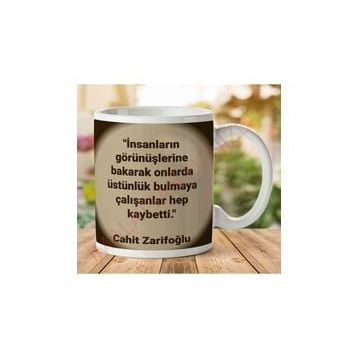 Cahit Zarifoğlu Hep Kaybetti Baskılı Kupa Bardak