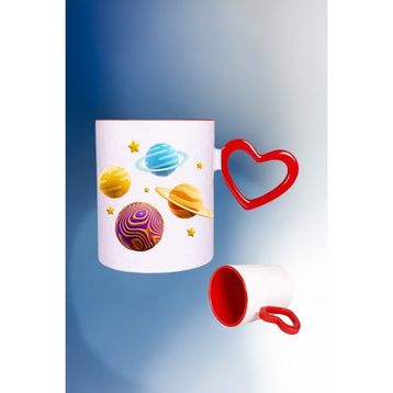 Caisya Renkli Galaxy Baskılı Kupa