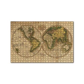 Cakapuzzle 1800lerin Sonu Dünya Haritası 120 Parça Ahşap Puzzle