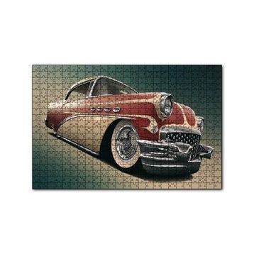 Cakapuzzle 1956 Buick Special Kırmızı Beyaz 120 Parça Ahşap Puzzle