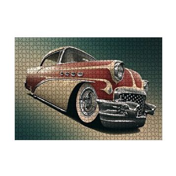 Cakapuzzle 1956 Buick Special Kırmızı Beyaz 120 Parça Ahşap Puzzle