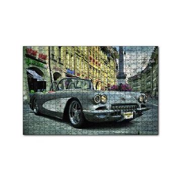 Cakapuzzle 1958 Vintage Corvette Otomobil 120 Parça Ahşap Puzzle