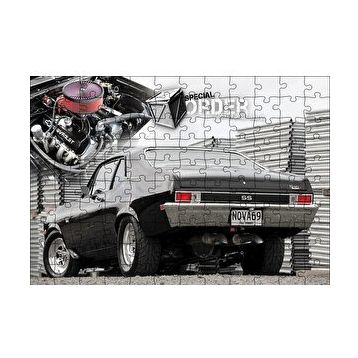 Cakapuzzle 1969 Chevrolet Nova Arka Görünüş 120 Parça Ahşap Puzzle