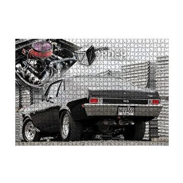 Cakapuzzle 1969 Chevrolet Nova Arka Görünüş 120 Parça Ahşap Puzzle