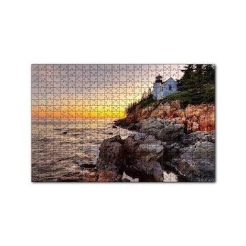 Cakapuzzle Acadia Milli Parkında Günbatımı ve Deniz 120 Parça Ahşap Puzzle