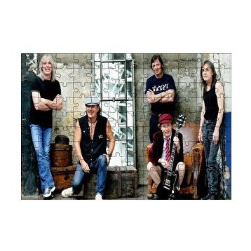 Cakapuzzle ACDC Grubun Tüm Üyeleri 120 Parça Ahşap Puzzle