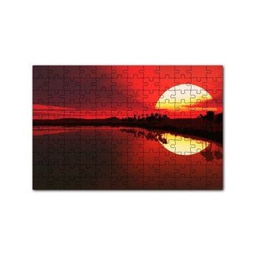 Cakapuzzle Afrika Günbatımında Palmiyeler ve Nil Nehri 120 Parça Ahşap Puzzle