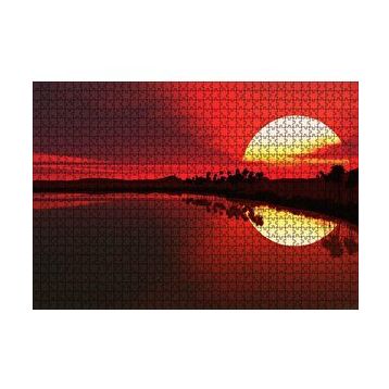 Cakapuzzle Afrika Günbatımında Palmiyeler ve Nil Nehri 120 Parça Ahşap Puzzle
