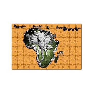 Cakapuzzle Afrika Kıtası Kültürü Kompozisyon 120 Parça Ahşap Puzzle