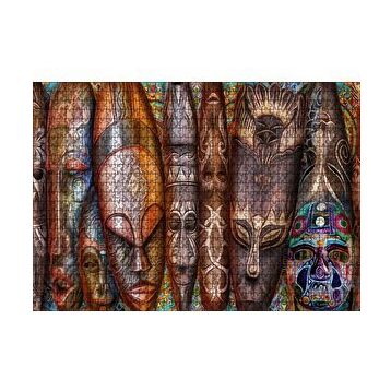 Cakapuzzle Afrika Kıtası Kültürü Kompozisyon 120 Parça Ahşap Puzzle