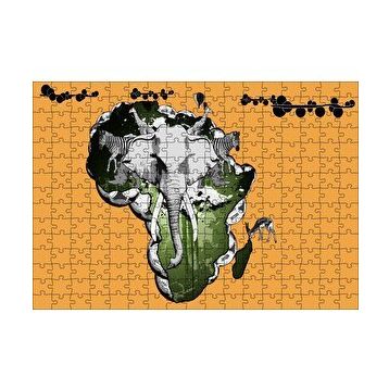 Cakapuzzle Afrika Kıtası Kültürü Kompozisyon 120 Parça Ahşap Puzzle