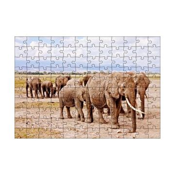 Cakapuzzle Afrika Savanada Filler Bir Arada 120 Parça Ahşap Puzzle