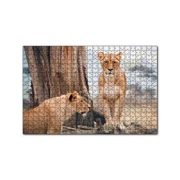 Cakapuzzle Afrika Savanında Dişi Aslan Görseli 120 Parça Ahşap Puzzle
