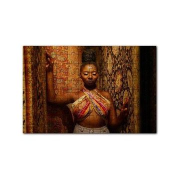 Cakapuzzle Afrikalı Duru Güzellik ve Yöresel Kıyafeti 120 Parça Ahşap Puzzle