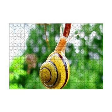Cakapuzzle Ağaç Dalı Üzerindeki Salyangoz Yakın Plan 120 Parça Ahşap Puzzle