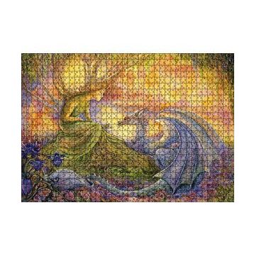 Cakapuzzle Ağaç Kız ve Ejderha Mistik Tablo 120 Parça Ahşap Puzzle