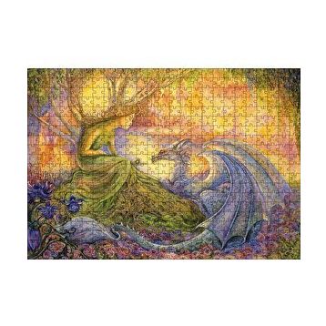 Cakapuzzle Ağaç Kız ve Ejderha Mistik Tablo 120 Parça Ahşap Puzzle