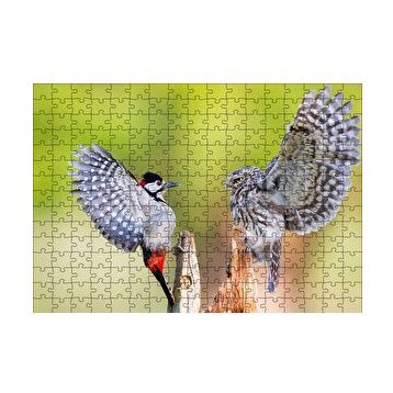 Cakapuzzle Ağaçkakan ve Baykuş 120 Parça Ahşap Puzzle