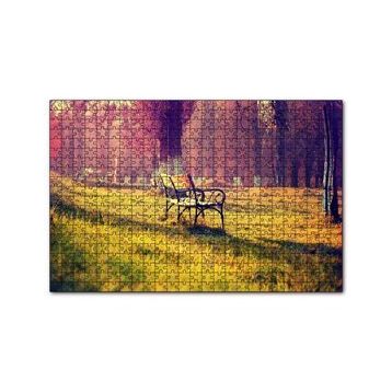Cakapuzzle Ağaçlar Bank Doğa Huzur 120 Parça Ahşap Puzzle
