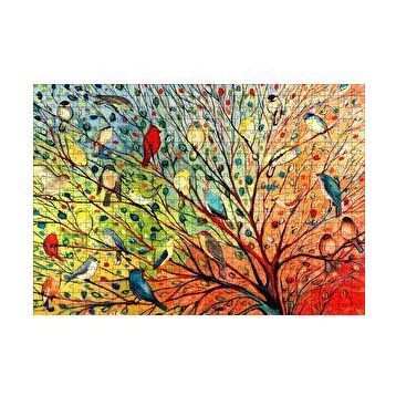 Cakapuzzle Ağaçta Rengarenk 27 Kuş 120 Parça Ahşap Puzzle