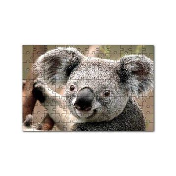 Cakapuzzle Ağaçtaki Sevimli Koala Yakın Çekim 120 Parça Ahşap Puzzle
