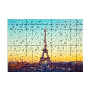 Cakapuzzle Akşamüzeri Eyfel Kulesi ve Paris 120 Parça Ahşap Puzzle