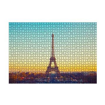 Cakapuzzle Akşamüzeri Eyfel Kulesi ve Paris 120 Parça Ahşap Puzzle