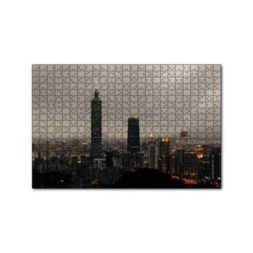 Cakapuzzle Akşamüzeri Şehir Işıkları ve Gökdelenler Mdf 120 Parça Puzzle