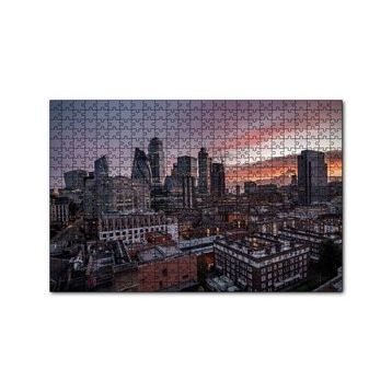 Cakapuzzle Akşamüzeri Şehir Manzarası 120 Parça Ahşap Puzzle