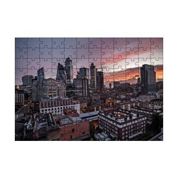 Cakapuzzle Akşamüzeri Şehir Manzarası 120 Parça Ahşap Puzzle