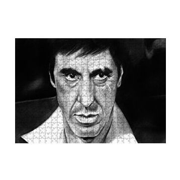 Cakapuzzle Al Pacino Karakalem Çizim 120 Parça Ahşap Puzzle