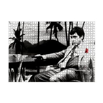 Cakapuzzle Al Pacino Tony Montana Yaralı Yüz 120 Parça Ahşap Puzzle